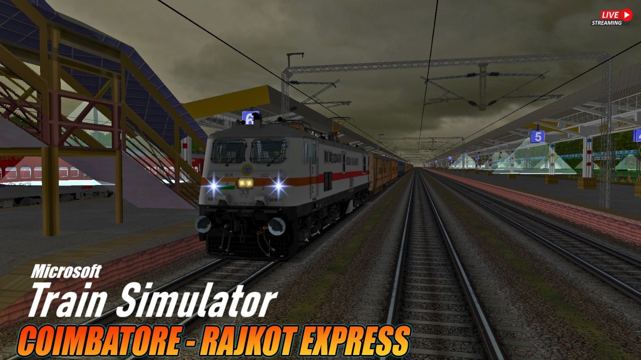 Last ICF RUN ! 16614 COMBATORE - RAJKOT EXPRESS • Indian Railways Train Simulator • MSTS LIVE