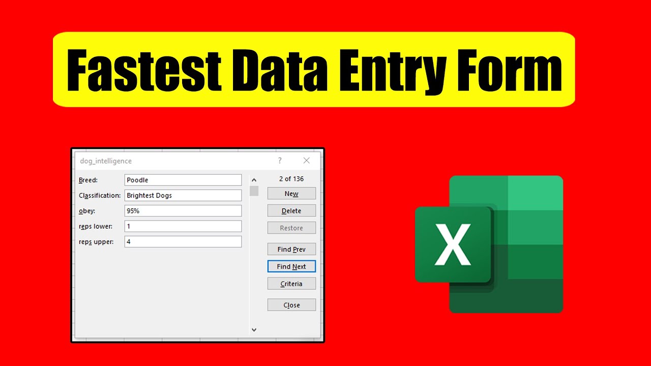 How to Create A Data Entry Form In Excel