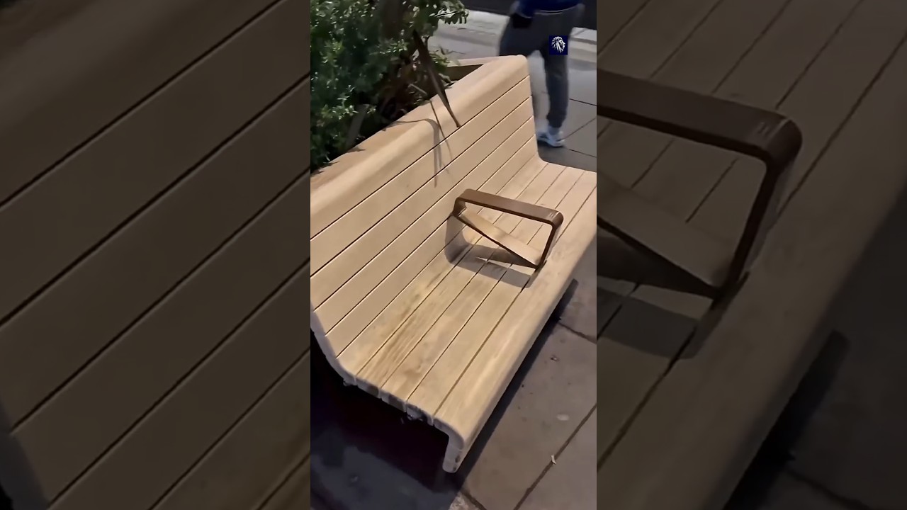 Why Modern Public Benches Are Designed to Stop Homeless People from Sleeping 😱
