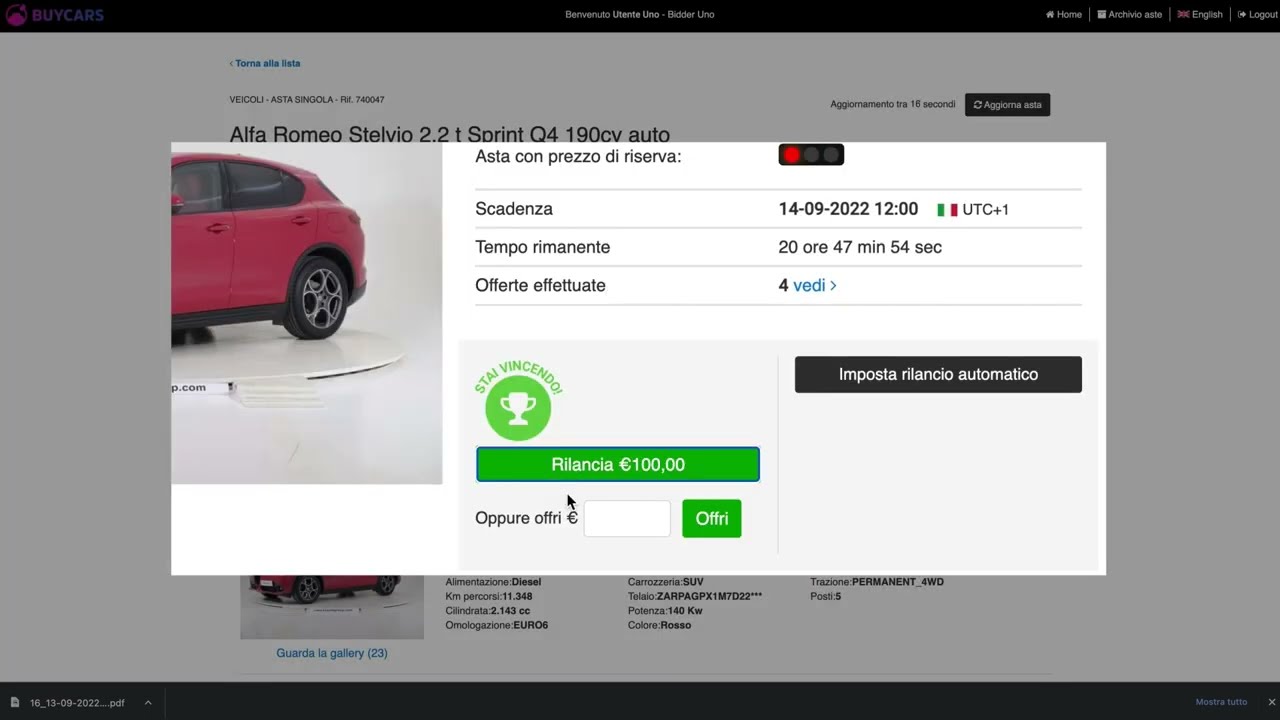 COME COMPRARE AUTO ALL'ASTA ONLINE - Partecipa e vinci con BUYCARS!