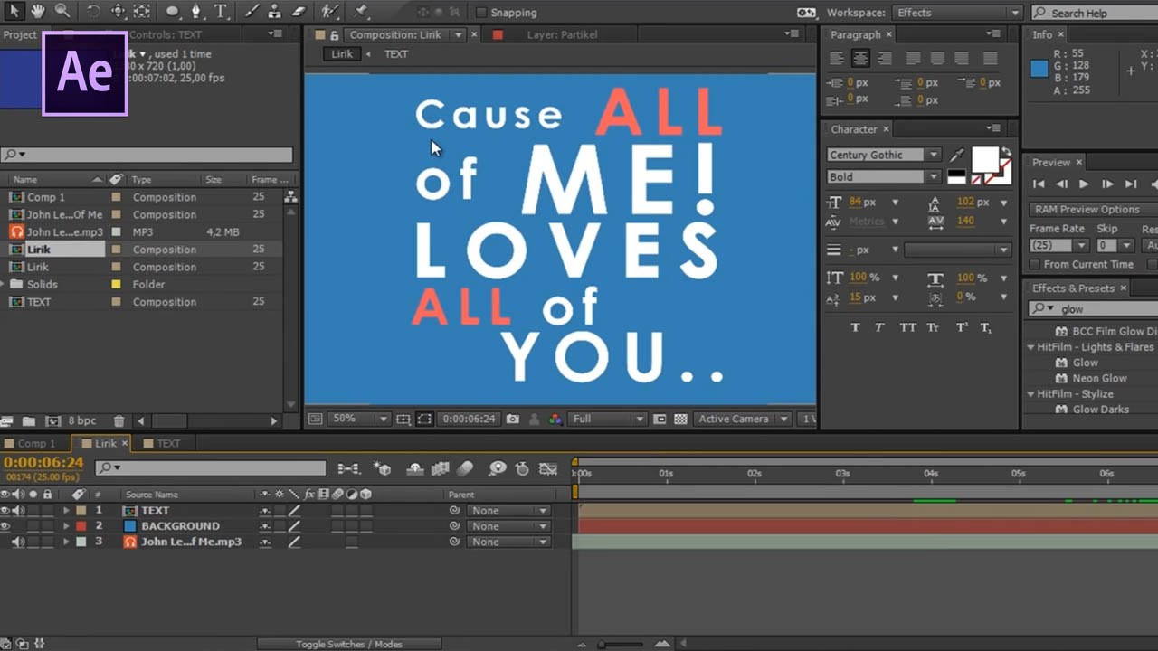 After Effects Tutorial - Basic Typography & Motion Graphics [INDONESIA]