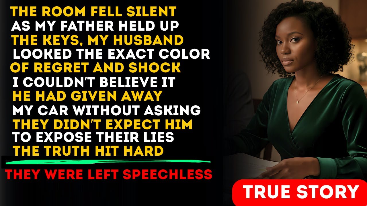 My husband gave my car to his mother, but my father exposed the truth and shut them down publicly