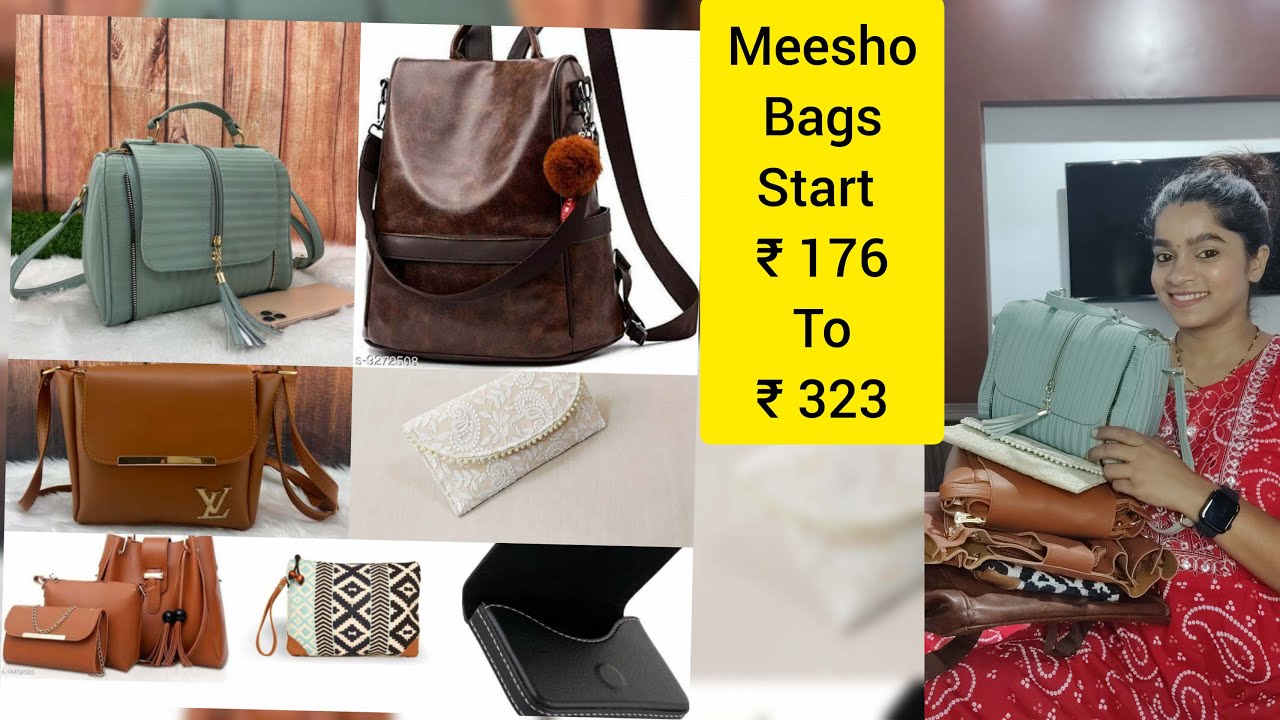 #Meesho bags haul start Rs. 176 to 323/- only|handbags/sling/backpack/pouch/cardholder#Meesho Haul|