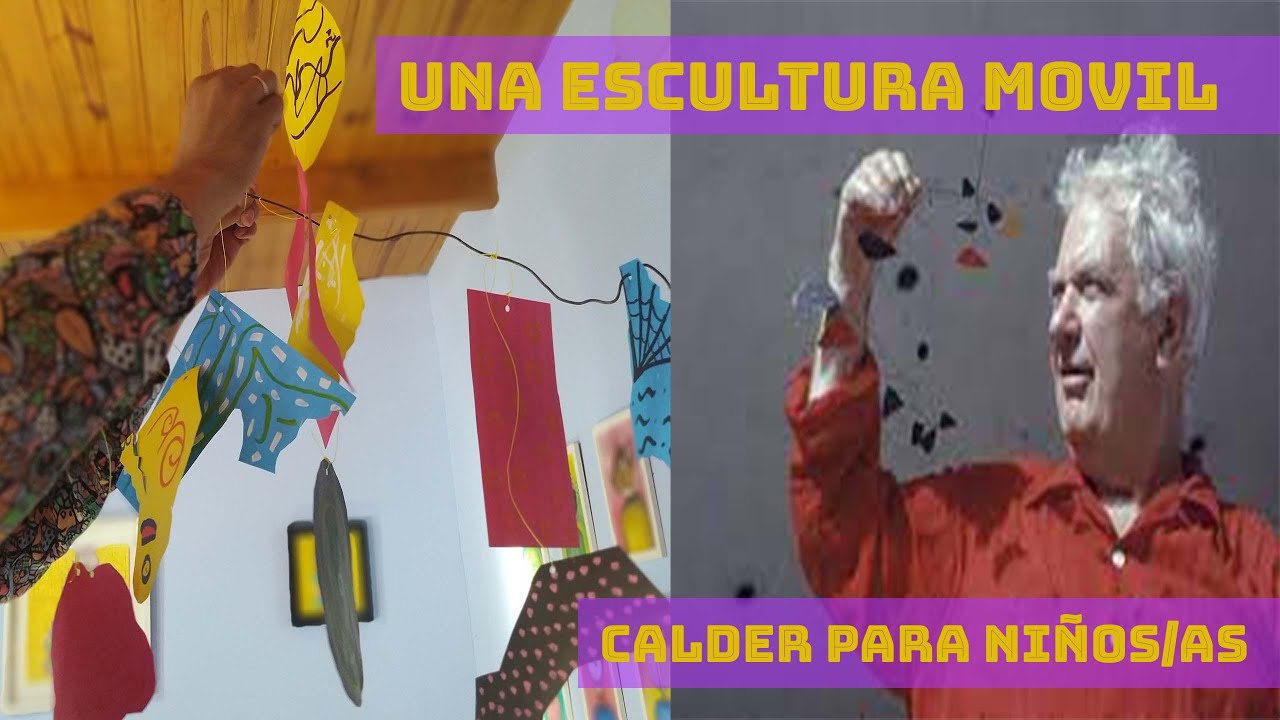 🤯 un MÓVIL simple con formas planas, Alexander Calder para niños, ARTE CINÉTICO.😊 #arteparaniños
