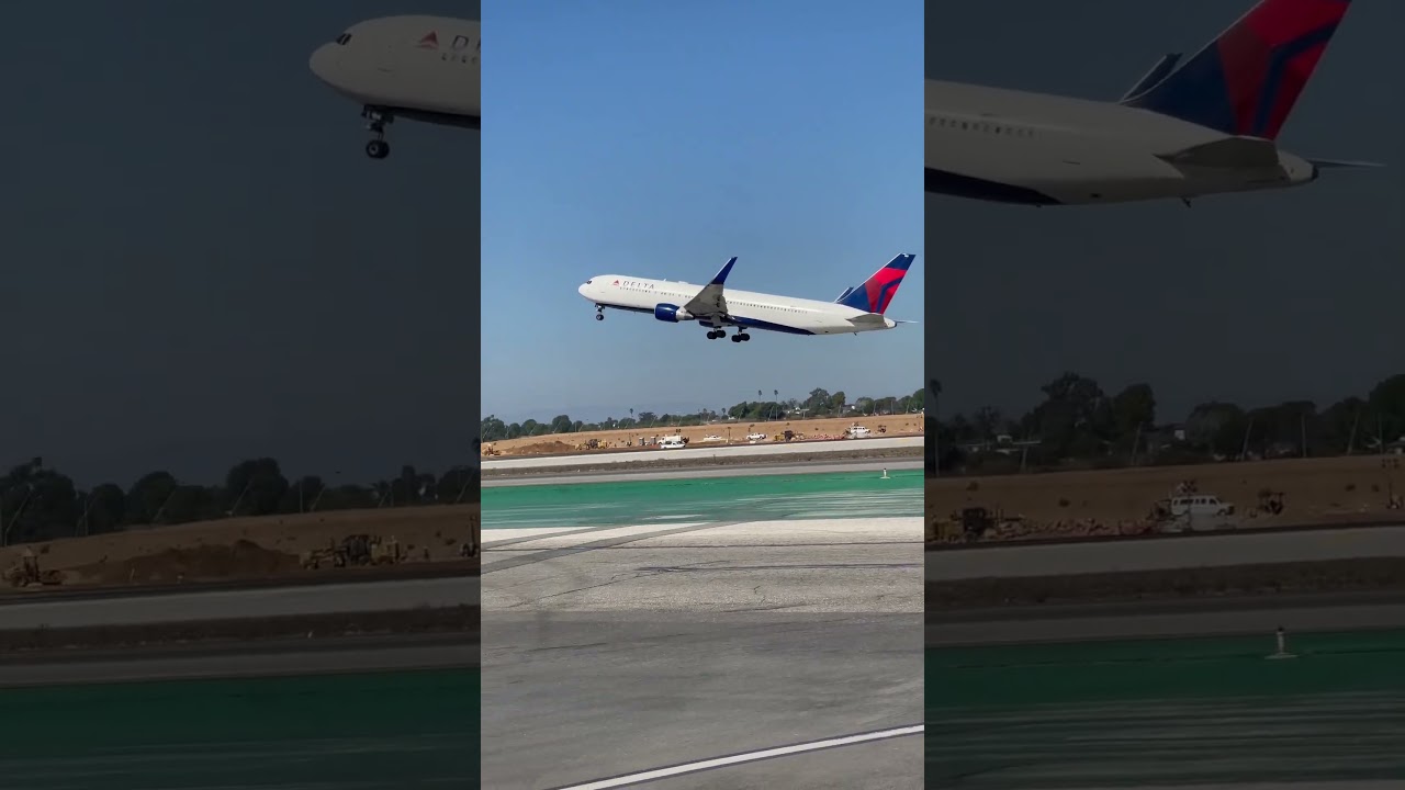 Delta Air Lines Boeing B767-300 Takeoff #aviation #planespotting #airport #airplane #takeoff
