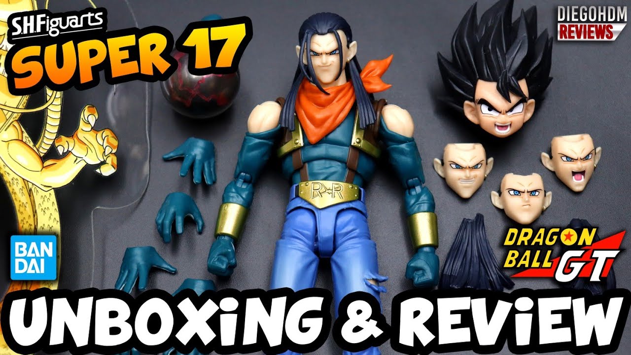 SUPER ANDROIDE 17 Dragon Ball GT SH Figuarts Unboxing e Review BR
