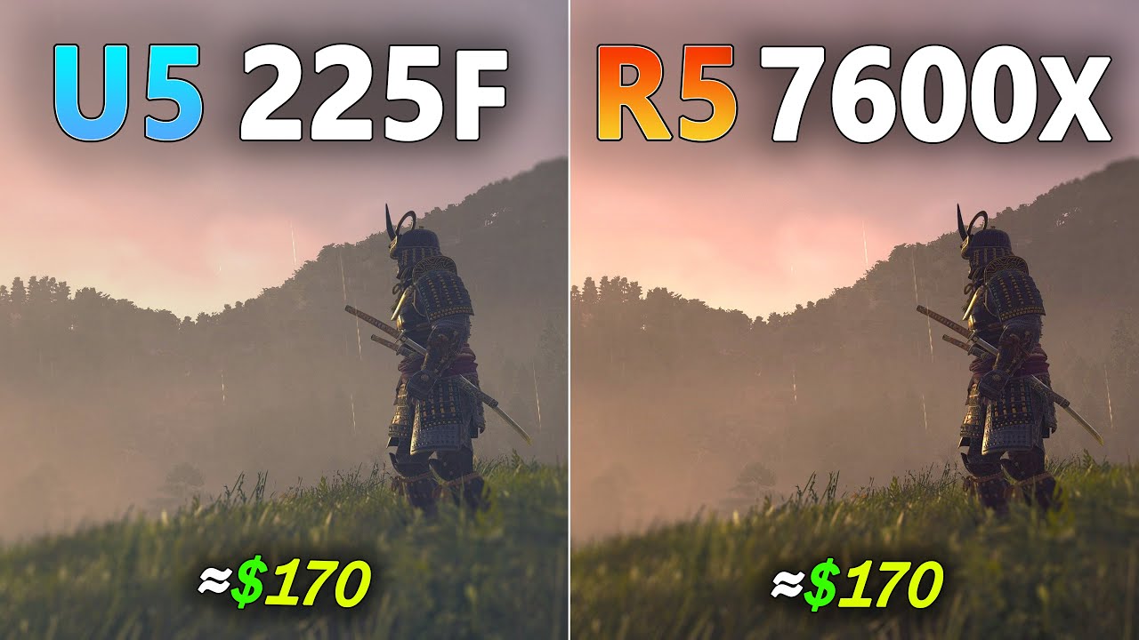 Ultra 5 225F vs R5 7600X &ndash; Gaming, Efficiency & Productivity Tested