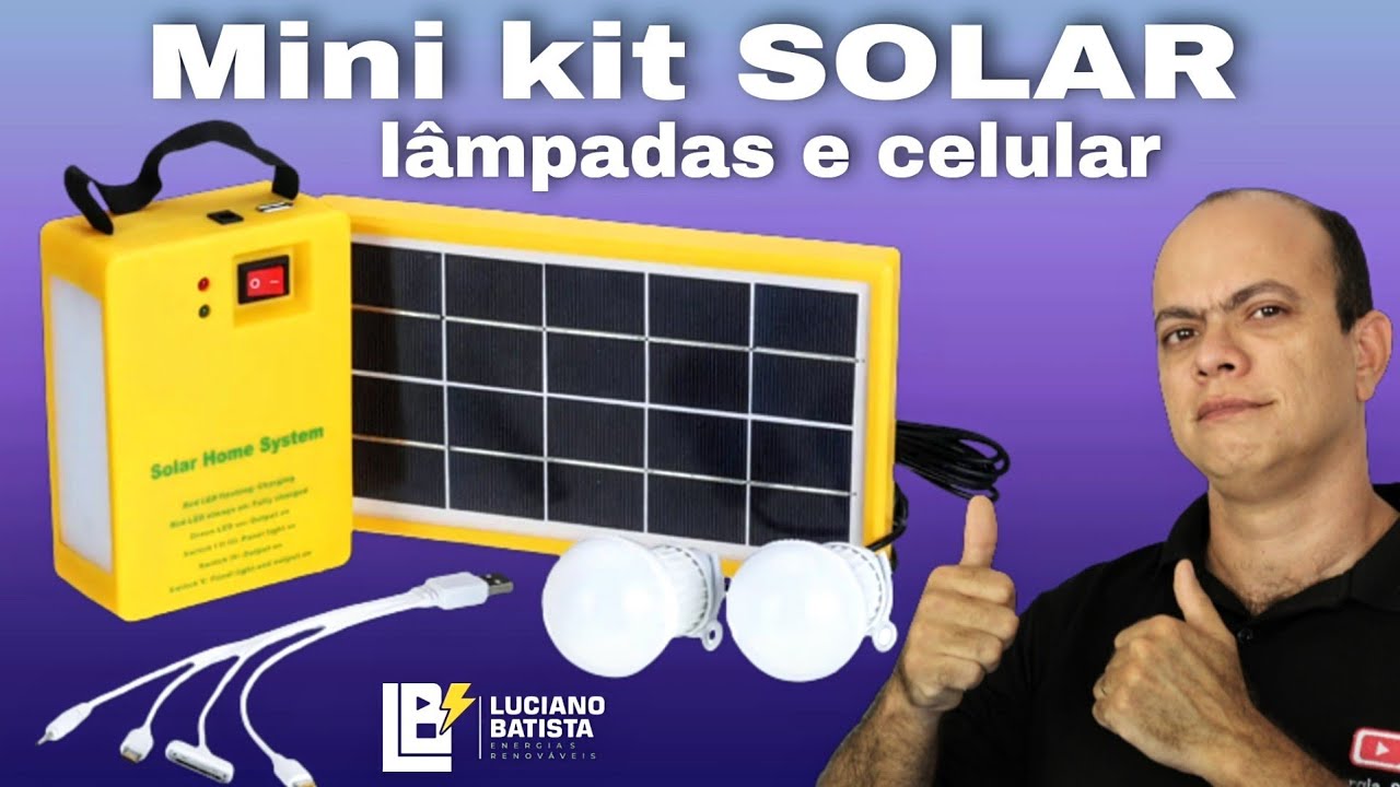 💡Mini Kit solar para LÂMPADAS  e carregar CELULAR | Solar Home System