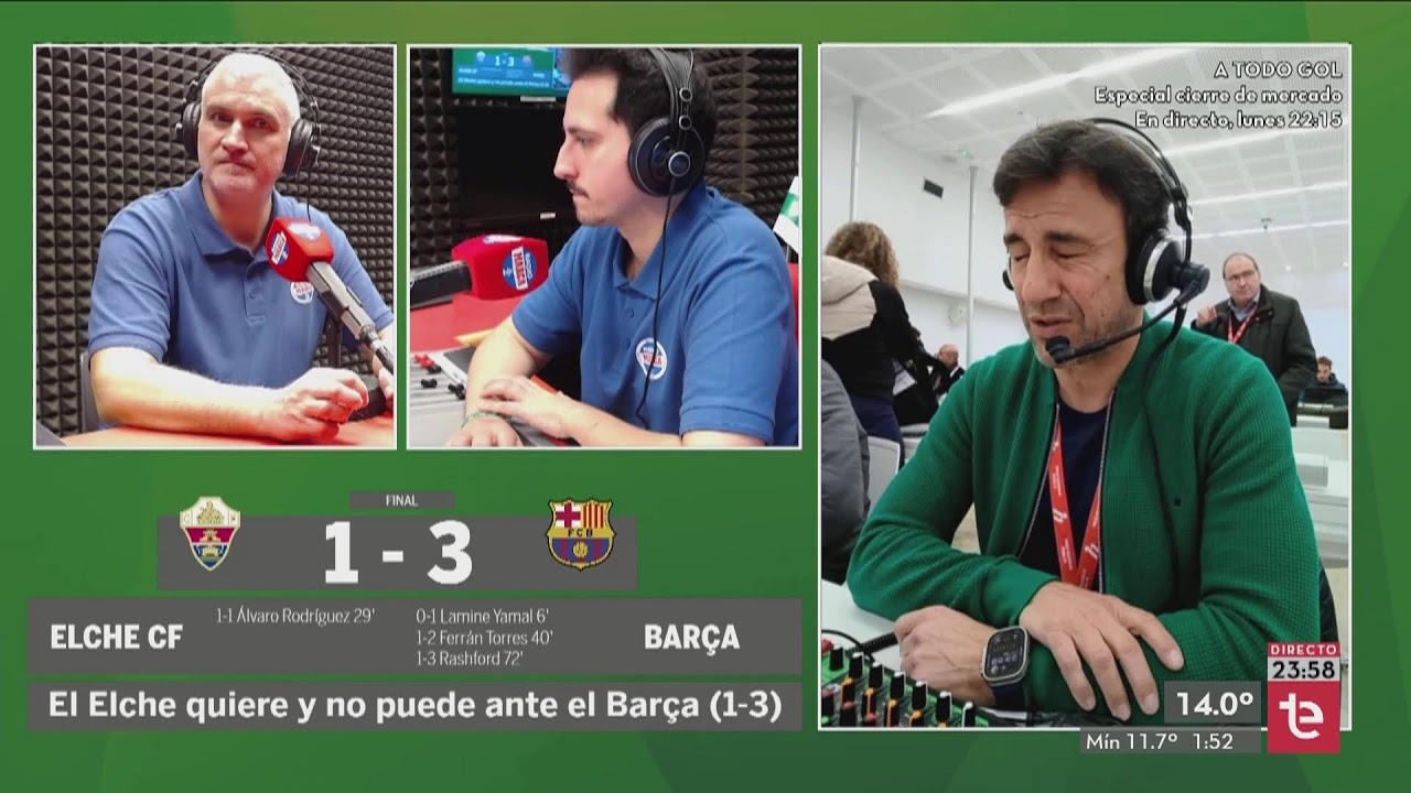 MARCADOR ⚽ Elche CF - Bar&ccedil;a