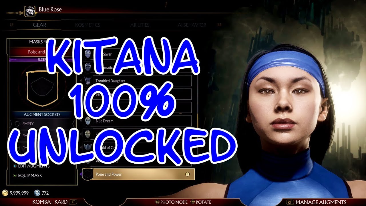 Kitana Showcase - All Gear, Skins, Cinematics & Finishers Unlocked - Mortal Kombat 11
