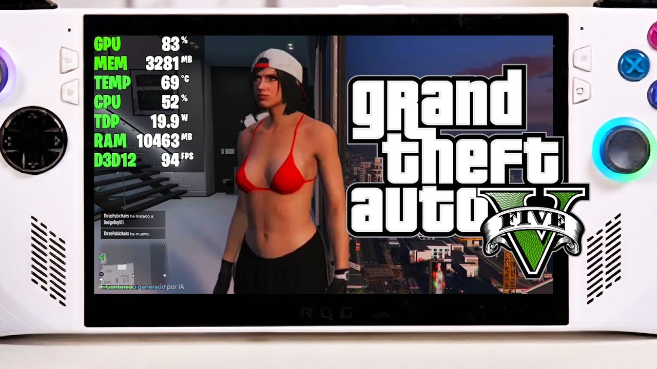 Asus Rog Ally Z1 Extreme - GTA V enhanced (Gameplay 2026) 15 W de TDP 