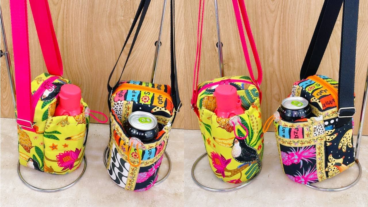Como fazer BOLSA PORTA ÁGUA Muito Fácil com Bolso para Celular /Carteira com Molde Grátis DIY