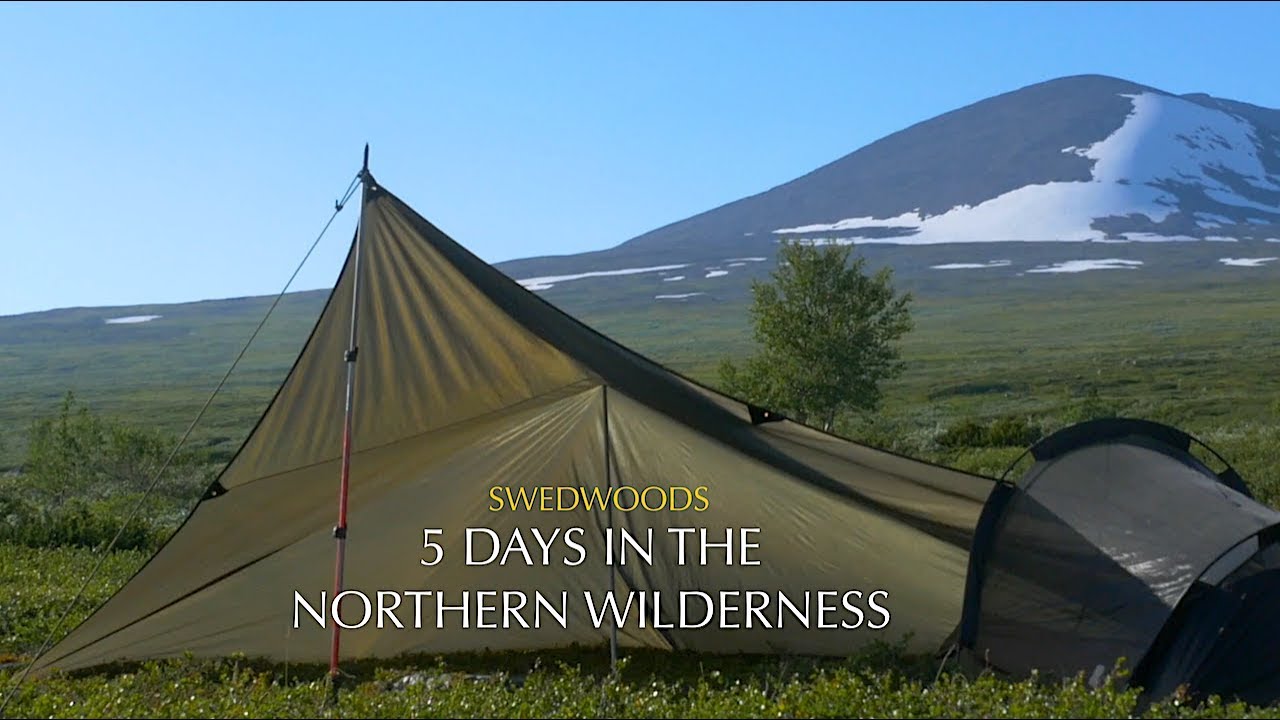 Solo Hike In The Northern Wilderness - Lavvu Canvas Poncho - 3X4 Tarp - Fishing