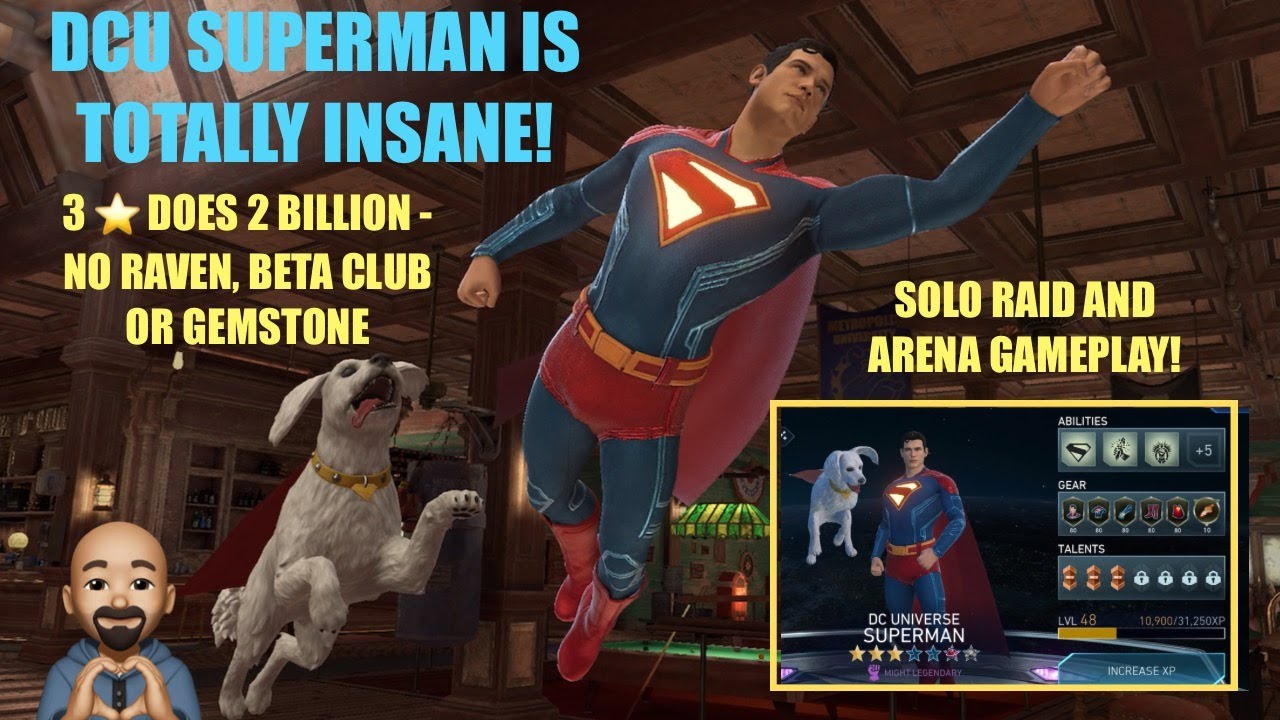 DCU Superman is CRAZY! Arena & Solo Raid gameplay, does 2 billion at 3⭐️ F2P! Injustice 2 Mobile
