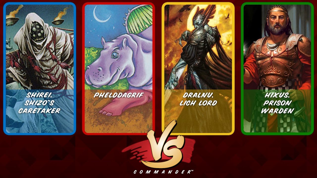 Commander VS S6E9: Shirei vs Phelddagrif vs Dralnu vs Hixus [MTG]