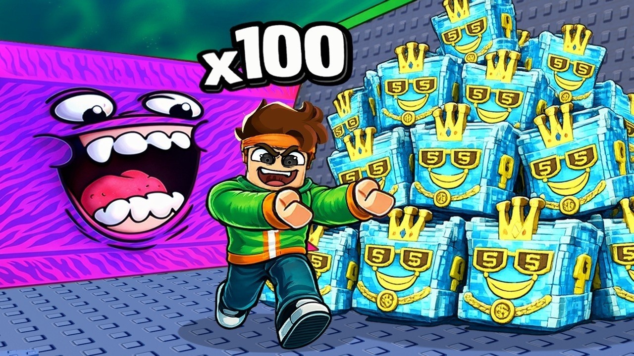 100 LUCKY BLOCKS PARA MEU PRIMEIRO DIVINO NO SCAPE TSUNAMI FOR BRAINROTS!