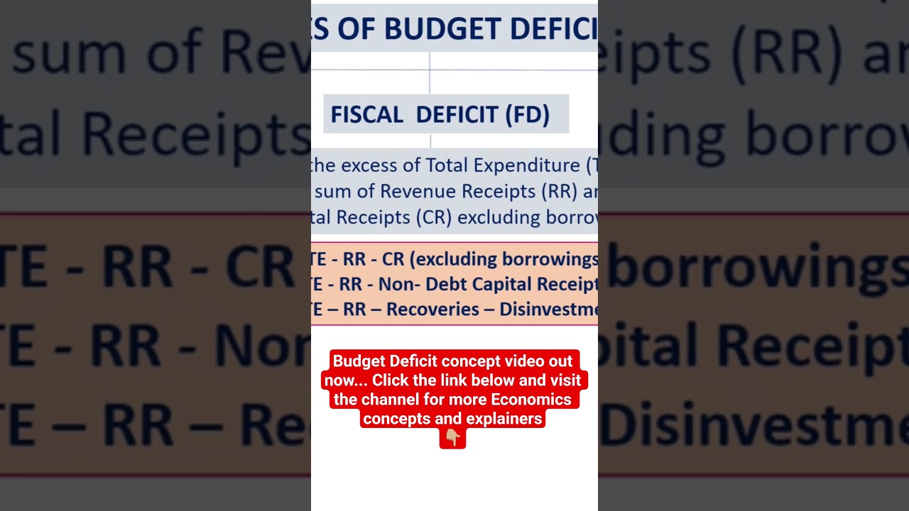 Fiscal Deficit #budgetdeficit #budget #class12 #economics #cuet #cuetpreparation