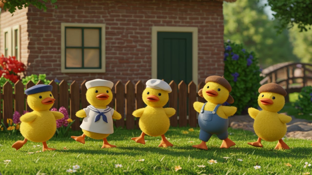 Five Little Ducks Kids Song | Preschool Learning Songs | Learning Numbers & Counting