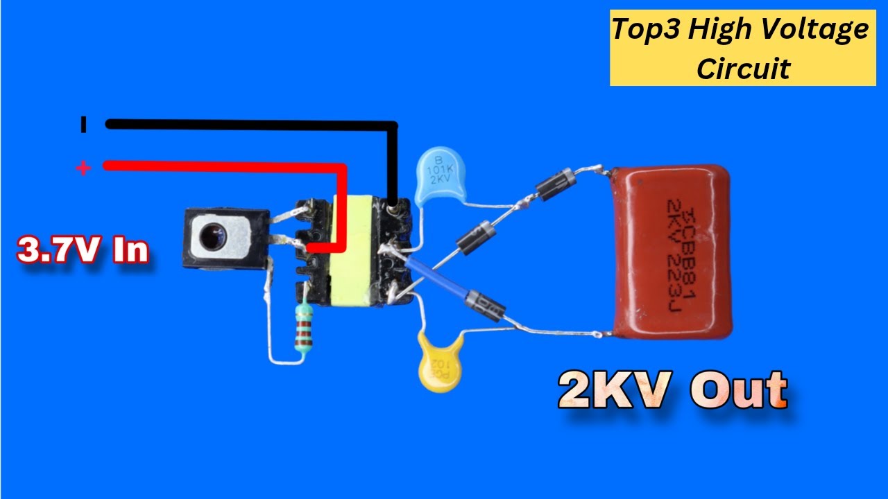 Make 3.7V to 100000v High voltage generator circuit | High voltage transformer