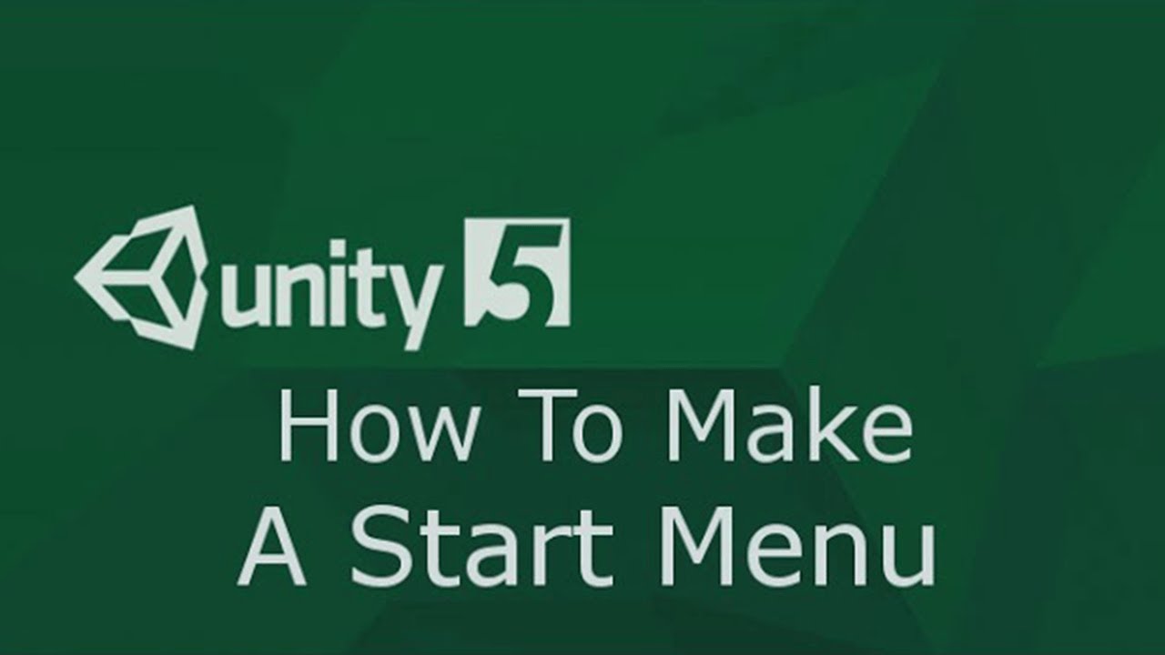 Unity 5 How to Make a Start Menu (For your Game)