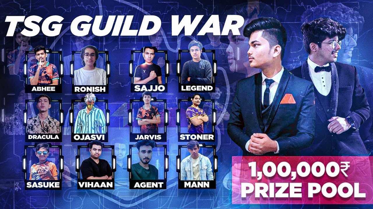 FREE FIRE LIVE TWO SIDE GAMERS GUILD WAR || BEST GUILD PLAYER IN TSG -GARENA FREE FIRE