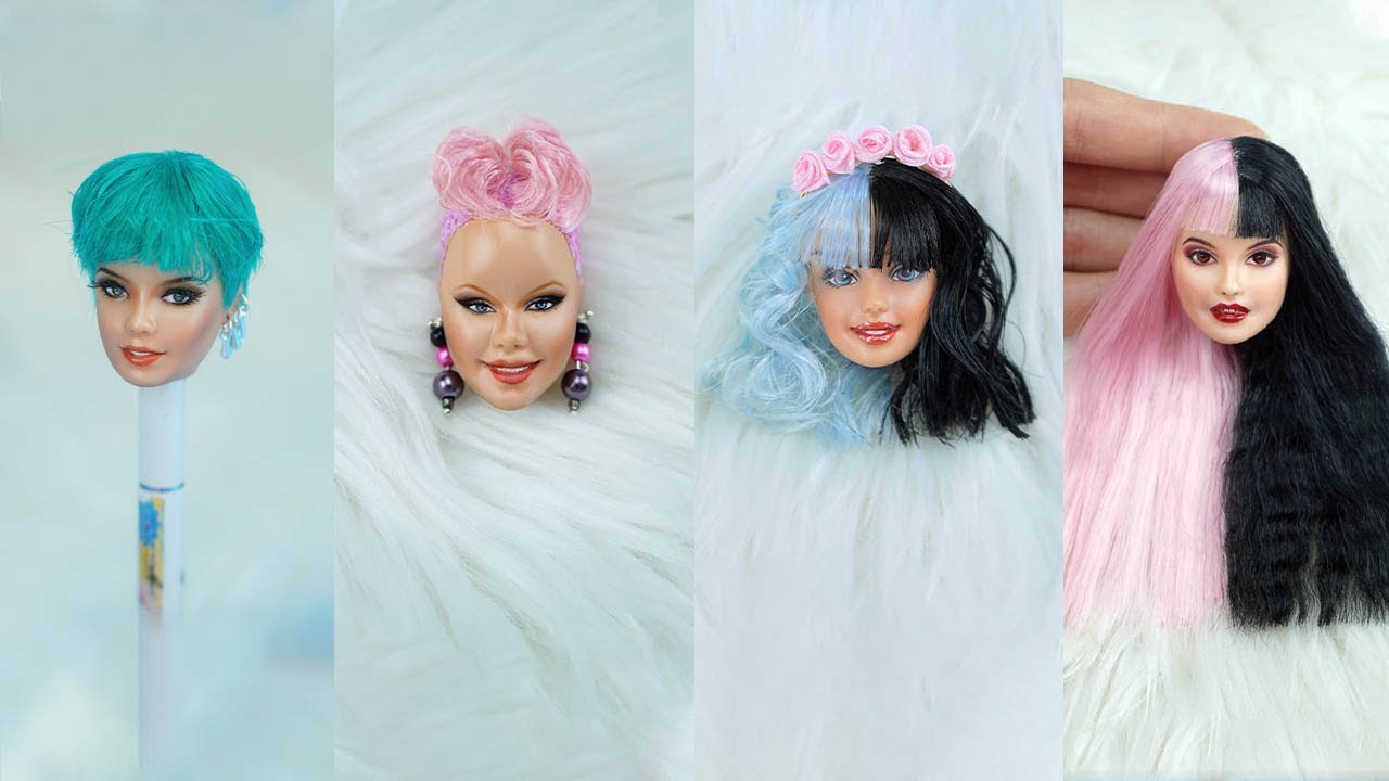DIY Ideas for Your Barbie to Look Like Famous Celebrities ~ Melanie Martinez ~ Barbie Doll Hairstyle