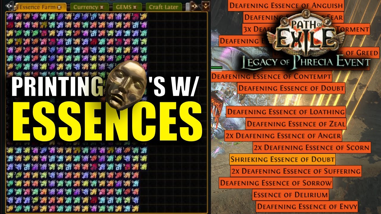 Print 10-50 Div's per Hour | Essence Farm^2 | POE 3.27 Phrecia 2.0 League