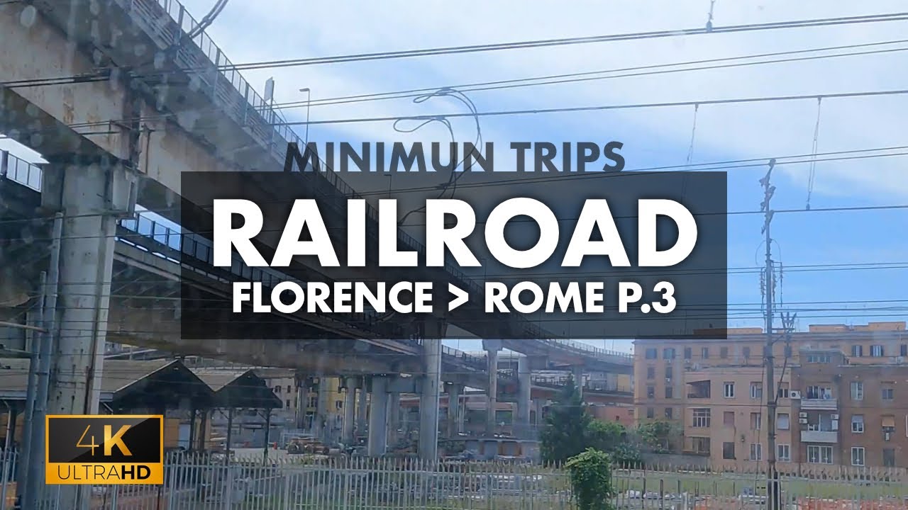 RAILWAY landscapes between BOLOGNA and FLORENCE - Tuscany Trail 4k