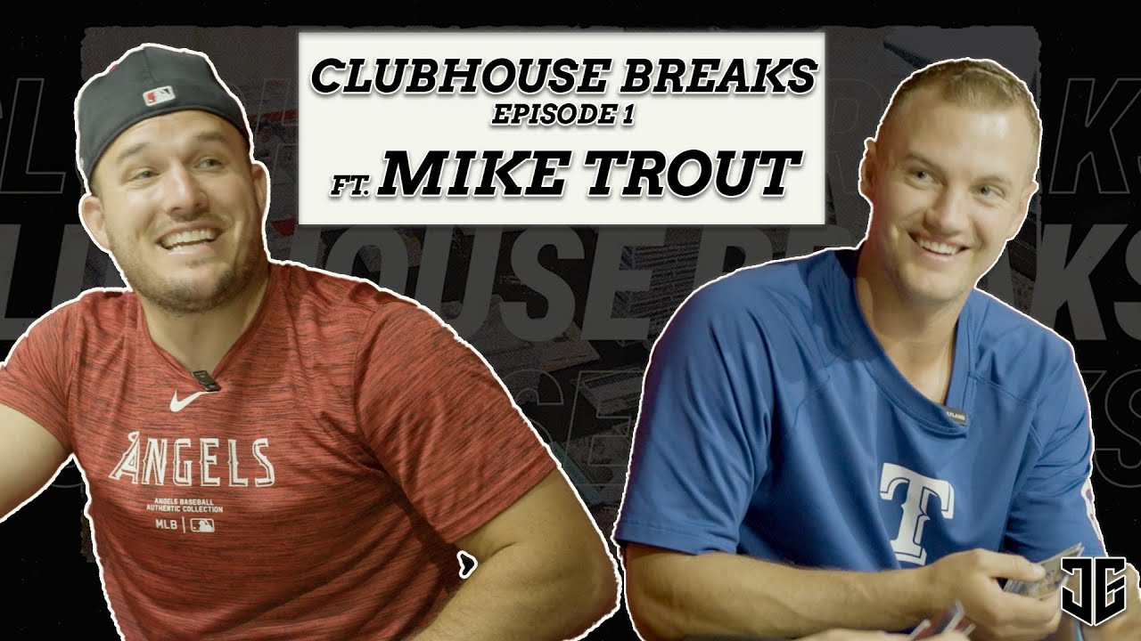 Josh Jung Breaks With Mike Trout And Pulls Trout's ROOKIE CARD | Clubhouse Breaks Ep. 1
