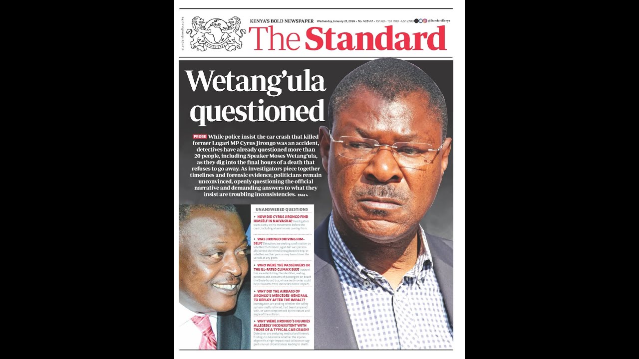VIDOKEZO MAGAZETINI || Wetang'ula Questioned!