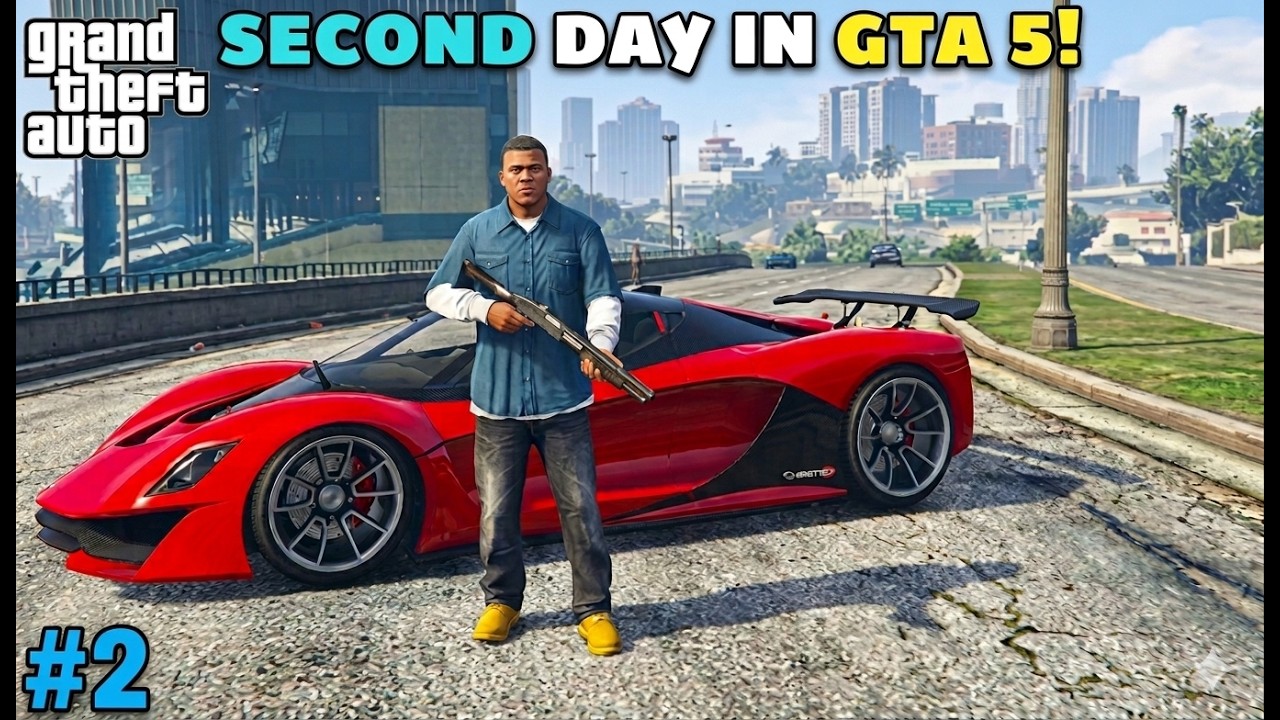 SECOND DAY IN GTA V! 😲 Crazy Moments & New Mission | GTA 5