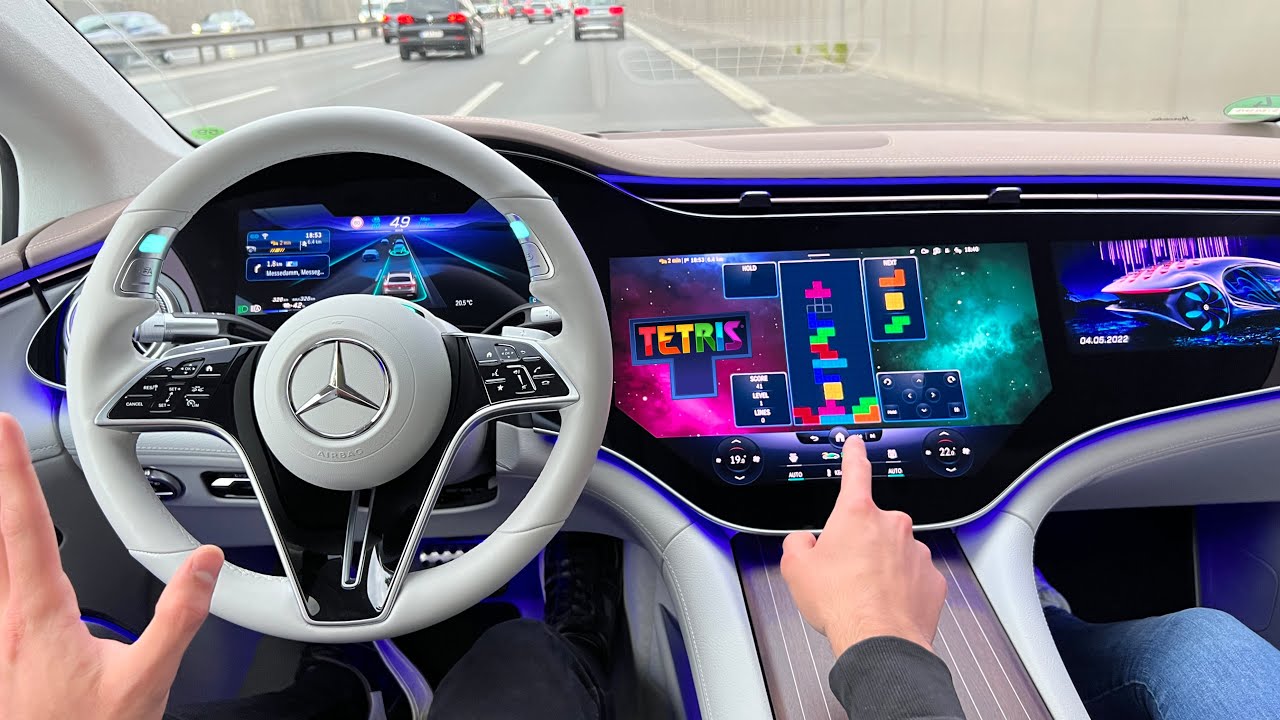 2023 NEW AUTONOMOUS Mercedes DRIVE?! Level 3 Autonomous EQS POV Drive! Interior Ambiente Review