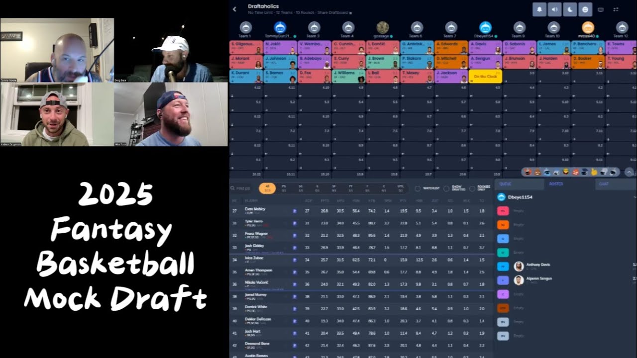 2025 NBA Fantasy Mock Draft!! 🏀🏀