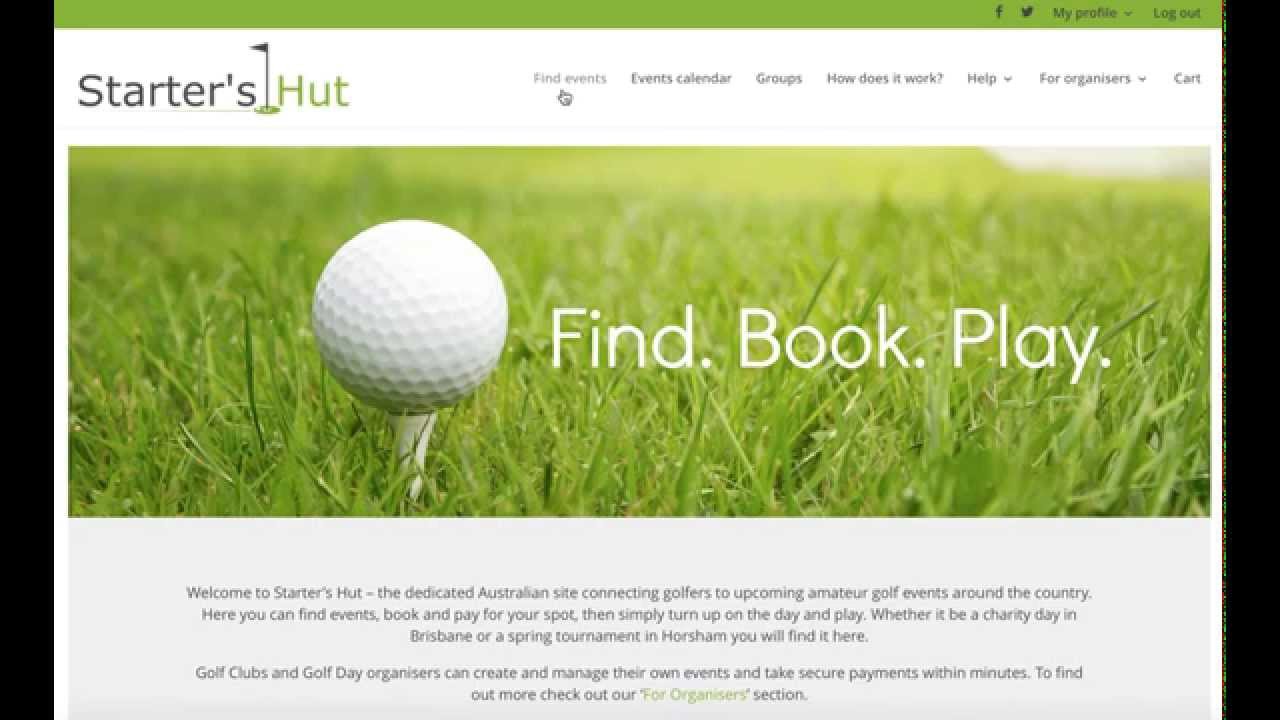 How to register for an event on Starter's Hut
