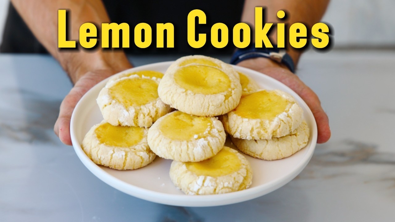 Lemon Cookies Recipe | Lemon Thumbprint Cookies