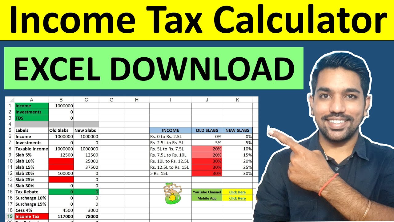 Income Tax Calculator FY 2022-23 Excel DOWNLOAD (AY 2023-24)