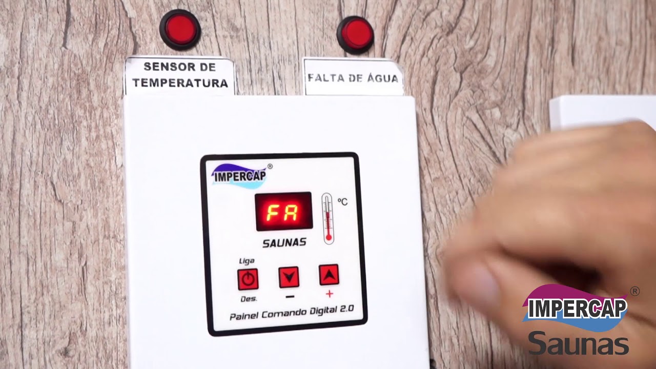 Painel de Comando Sauna à Vapor - Impercap Saunas