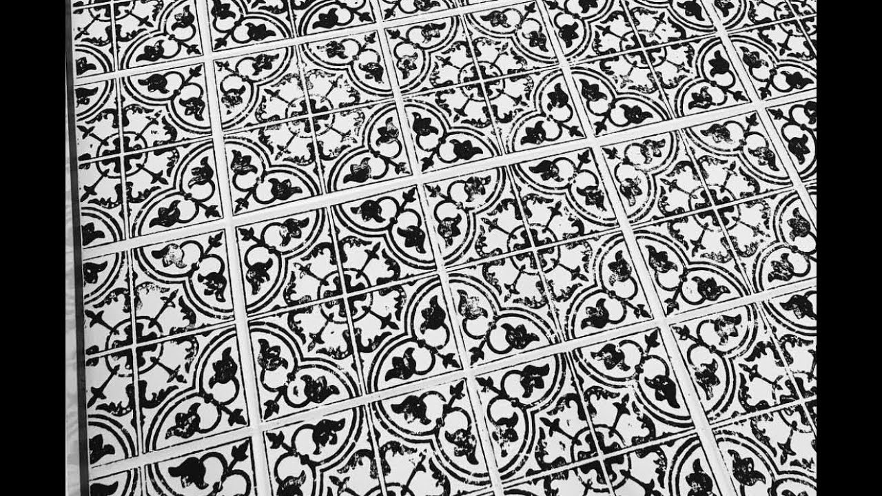 IOD Decor Stamped™  Tile Entry Makeover using IOD Cubano Decor Stamp!