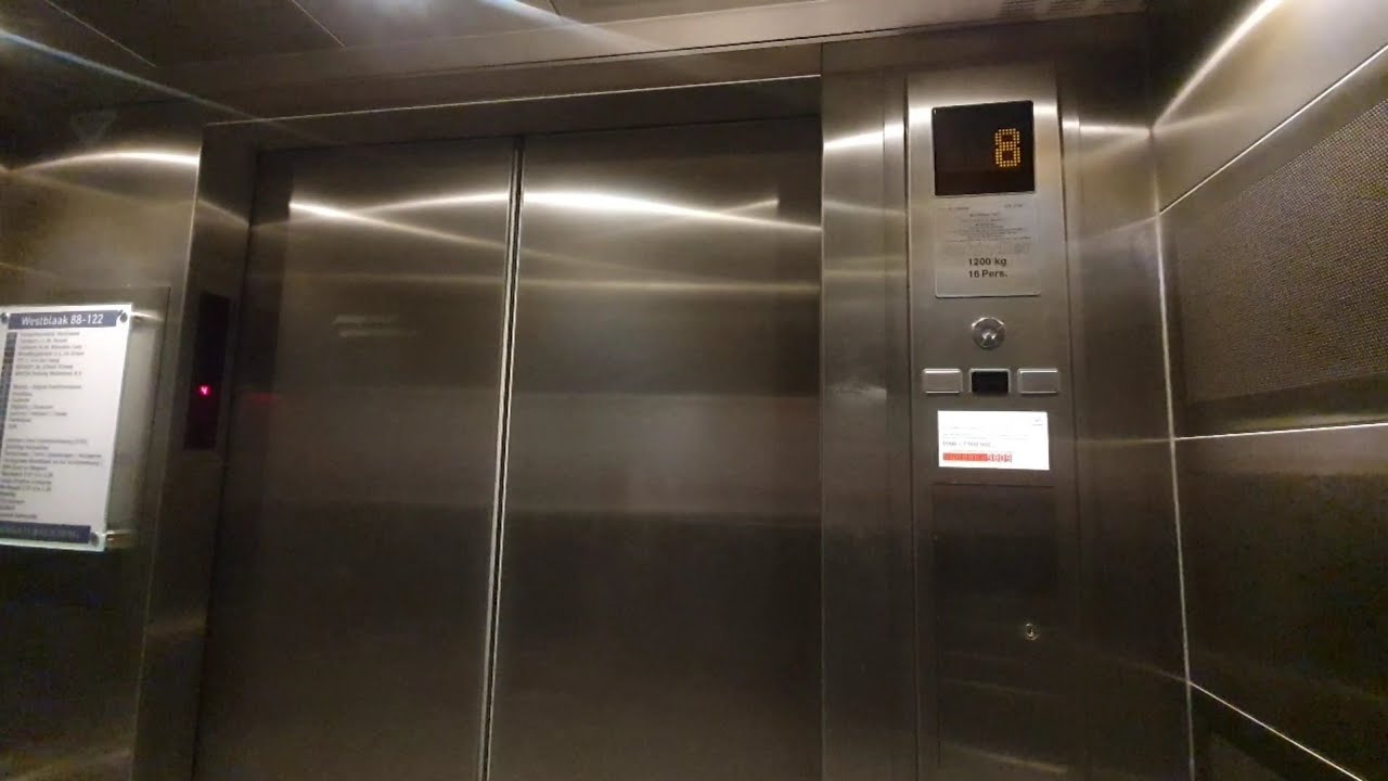 3 SCHINDLER MICONIC 10 elevators!!!! @ Rotterdam, Netherlands