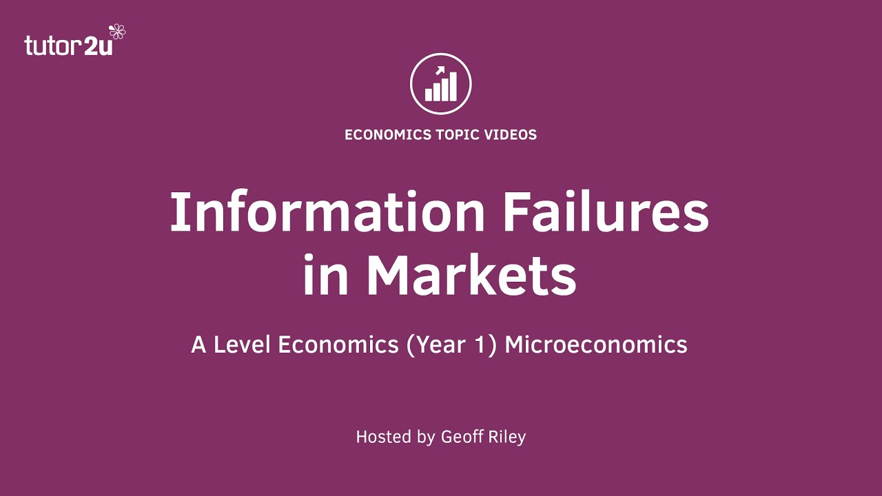 Information Failures in Markets I A Level and IB Economics