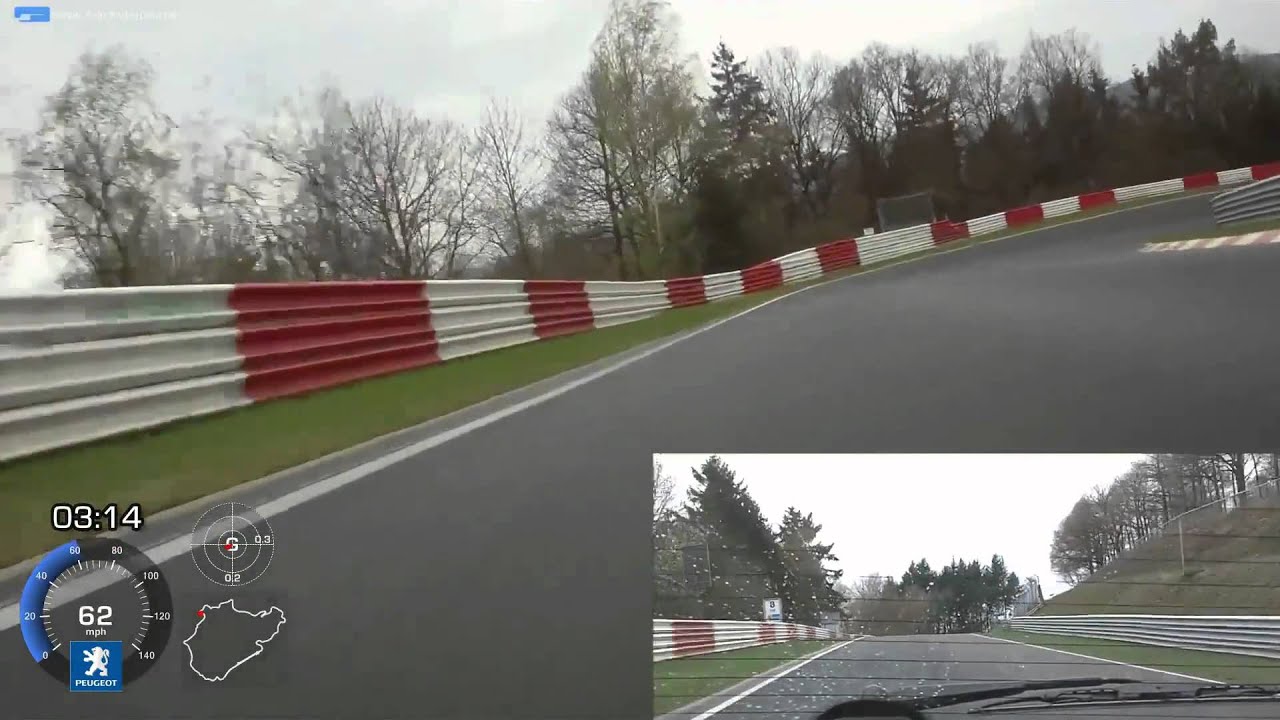 Nurburgring - 306 GTI6 vs Ferrari 430 Scuderia vs Porsche 911 GT3 - 26.04.13