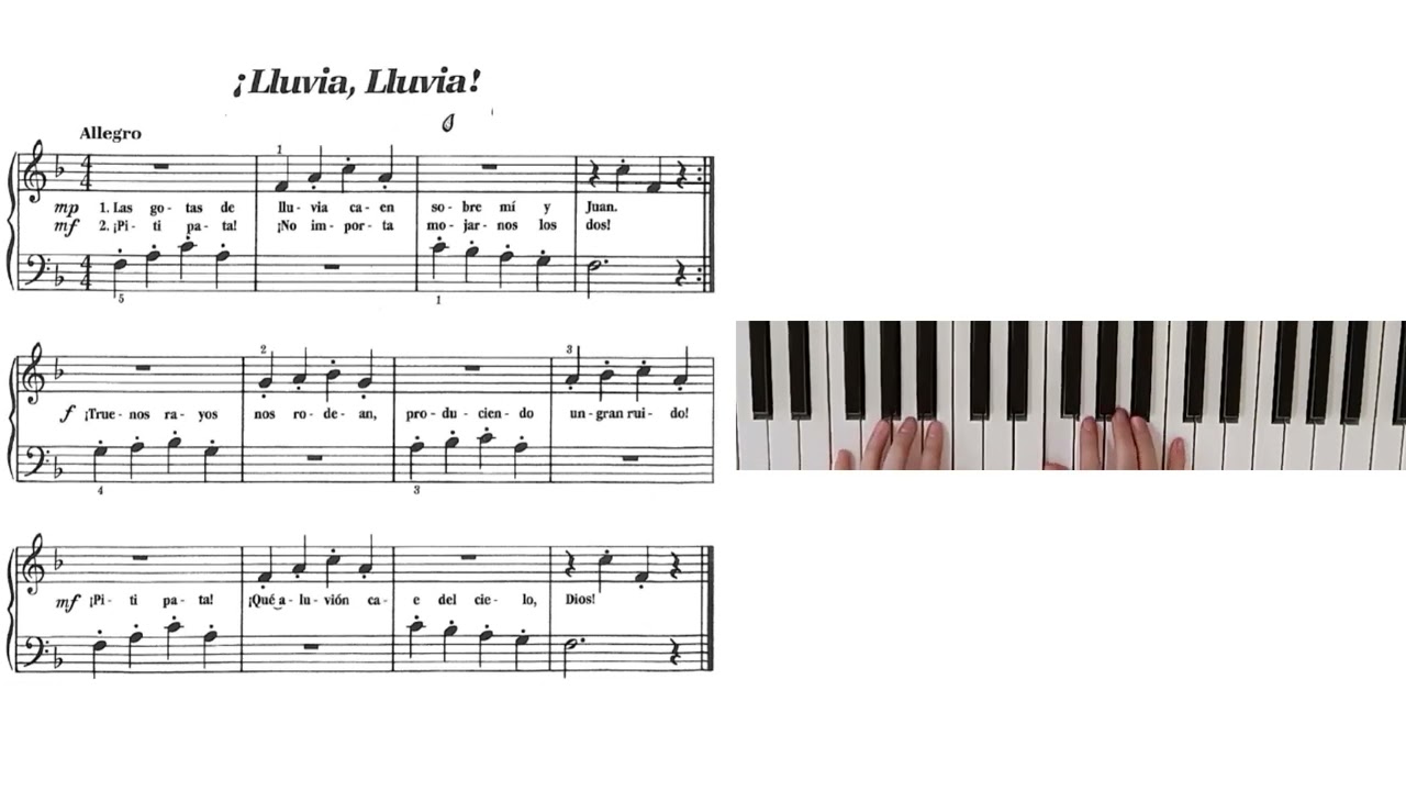 Lluvia, lluvia  Piano Bastien Nivel 1
