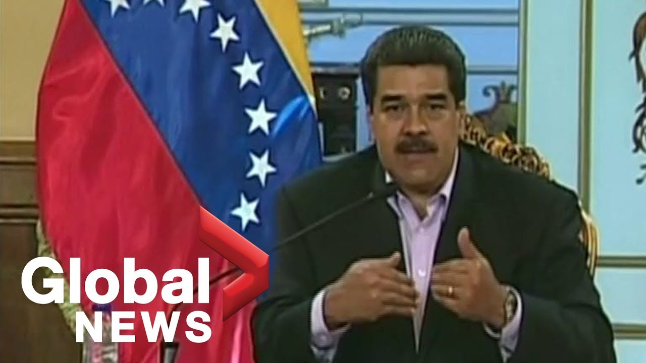 Venezuelan President Nicolas Maduro addresses the nation
