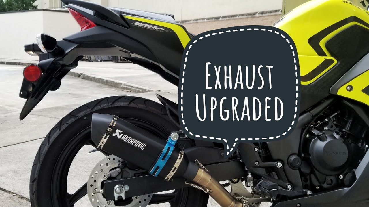 Установка неоригинальной выхлопной системы на Honda CBR300R