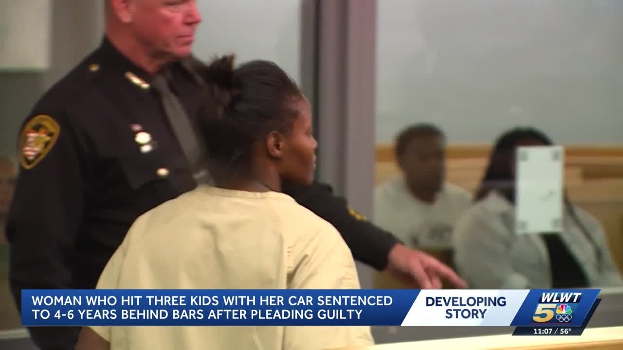 Woman who pled guilty to hitting 3 kids with car sentenced to 4-6 years behind bars