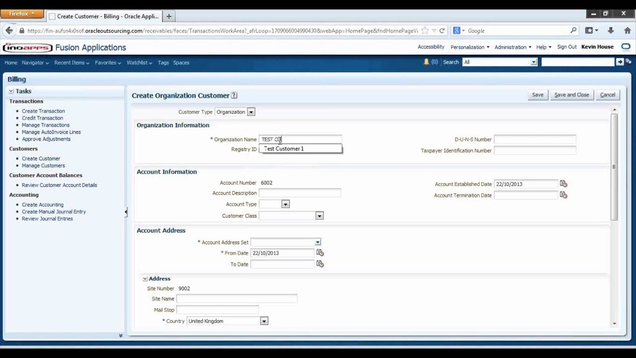 How To Create A Customer in Oracle ERP Cloud Accounts Receivable