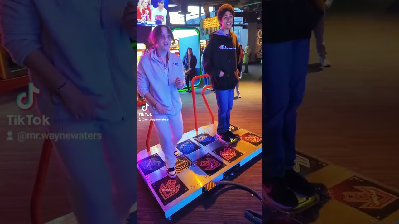 The kids playing DDR! #ddr #arcade #kids #children #luckystrike #dance #fun #play