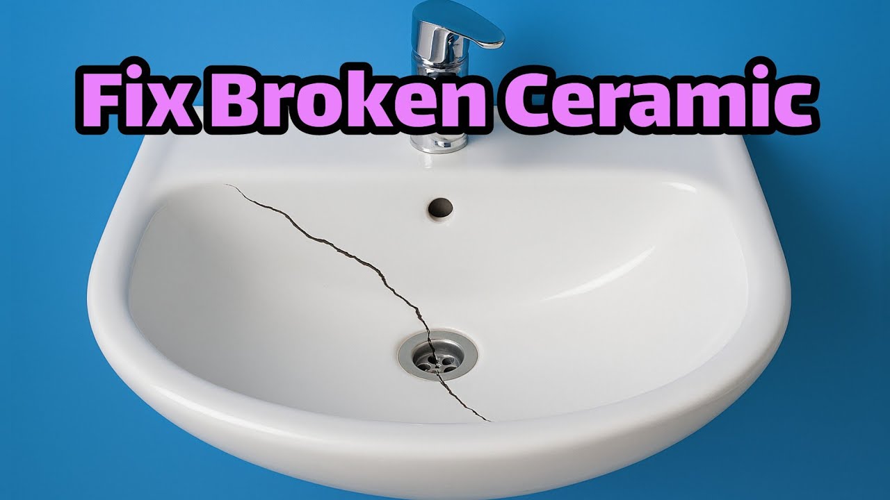 DIY Ceramic Sink Repair | Super Glue & Baking Soda Fix.
