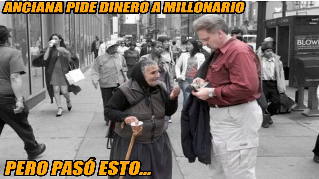 Anciana Mendiga Pide Dinero a Millonario y lo que Él le Da de la Billetera la Dejó Muda