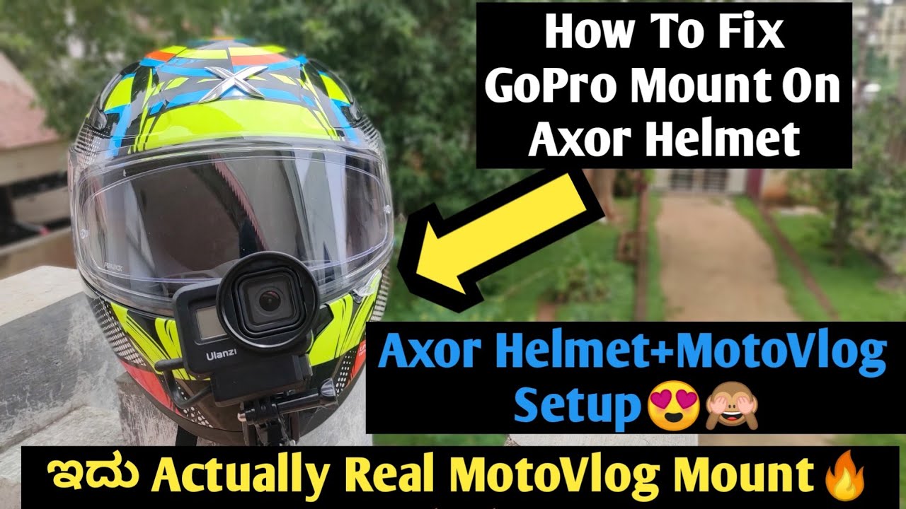 How To Fix Mount On Axor Helmet | Full Tutorial On Helmet MotoVlog Mount Setup🔥🔥🔥